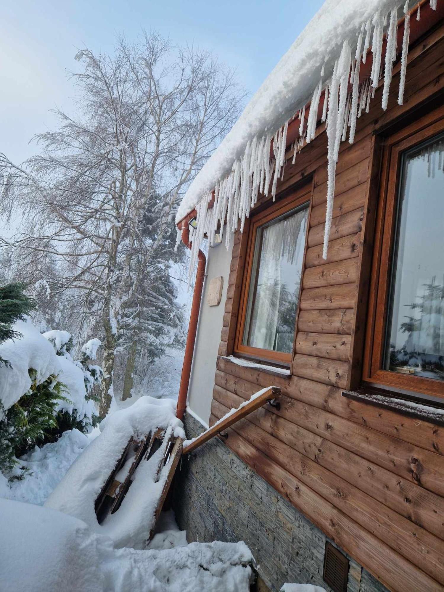 Chata Jeleni Drevenice S Vlastni Virivkou Horni Halze Exterior foto